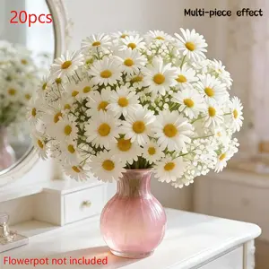 20 Artificial Starry Sky Flowers with Chrysanthemums, Realistic Faux Fake Decorative Flower Decor, Perfect for Weddings & Parties, Versatile Use