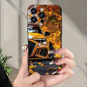 This autumn-themed, creative luxury car-patterned TPU full-coverage phone case is drop-proof and non-slip, compatible with iPhone 17, 16, 15, 14, 13, 12, 11, XS, X, and Samsung models. It makes a great gift for friends or family.
