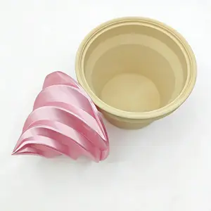 3D Printed Ice Cream Box, Fun Cartoon Design, Lidded Plastic Container, Ideal for Desktop Storage, Organizer Basket