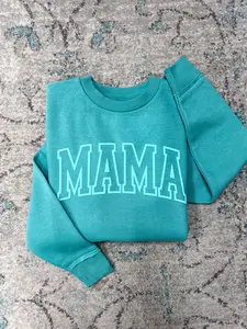 READY-TO-SHIP "MAMA" *Puff Ink* Tunic Sweatshirt - MINT