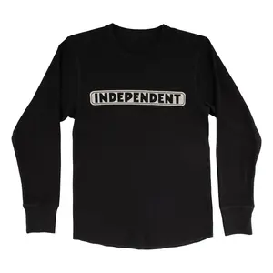 Bar Logo Waffle Thermal Mens Independent Longsleeve T-Shirt