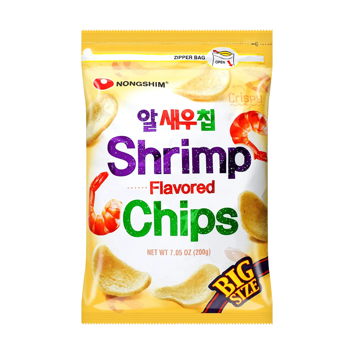 Nongshim Korea Shrimp Crackers Family Pack 200g - Crispy Seafood Snack for Parties & Sharing