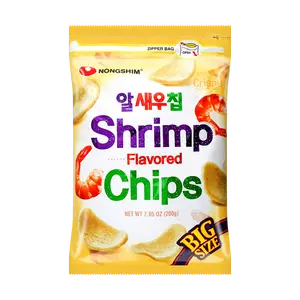 Nongshim Korea Shrimp Crackers Family Pack 200g - Crispy Seafood Snack for Parties & Sharing