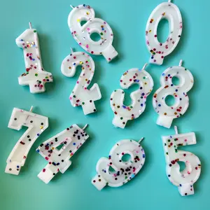Confetti Number Candles