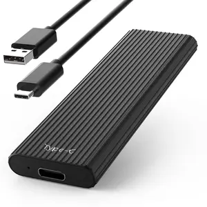 USB C SSD 2TB External Solid State Drive High Speed Computer Hard Drive Enclosures Transfer USB2.0 Type C Metal Black Support Windows XP 7 8 10 11, MAC OS