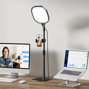 Video Conference Lighting for Zoom Meeting, Ring Light for Desk with Flexible Stand, 30 Light Modes Zoom Lighting for , Desk Ring Light & Memory Function for Video Calls, Live Stream, Webcam