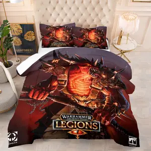 2 or 3 warhammer patterns, including 1 blanket and 1 or 2 pillowcases without pillowcases, soft children's and adult bedroom decoration gifts