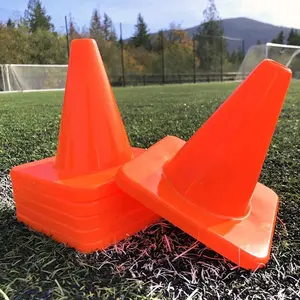 LVL10 Sports Heavy & Tough Cones - Won't Fly Away in Wind or Crack Packs - Pro Training Cones - 6" Size