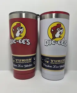 Buc-ee's 20oz Freedom Tumbler Yukon Outfitters Red and White (Set of 2)