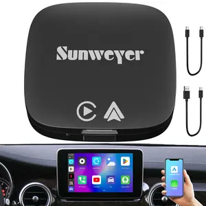 Sunweyer 2024 Newest Wireless CarPlay & Android Auto Adapter with Built-in Netflix and YouTube - Install Apps Freely, 2+32GB Magic AI Box, Supports Online Updates/TF Card magic box  carplay