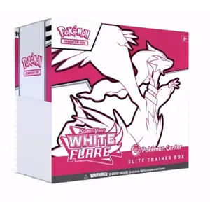 Pokémon Center Exclusive ETB White Flare Elite Trainer Box Includes 11 Booster Packs 65 Sleeves 45 Energy Cards and More Boosterbox