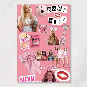 Canvas Painting, "The " Movie Bright Pink And White Design With "Burning Books" Wall Decoration Art  Suitable For Home Decoration In Various Occasions, Ideal Poster Picture Gift, Valentine's Day, Thanksgiving