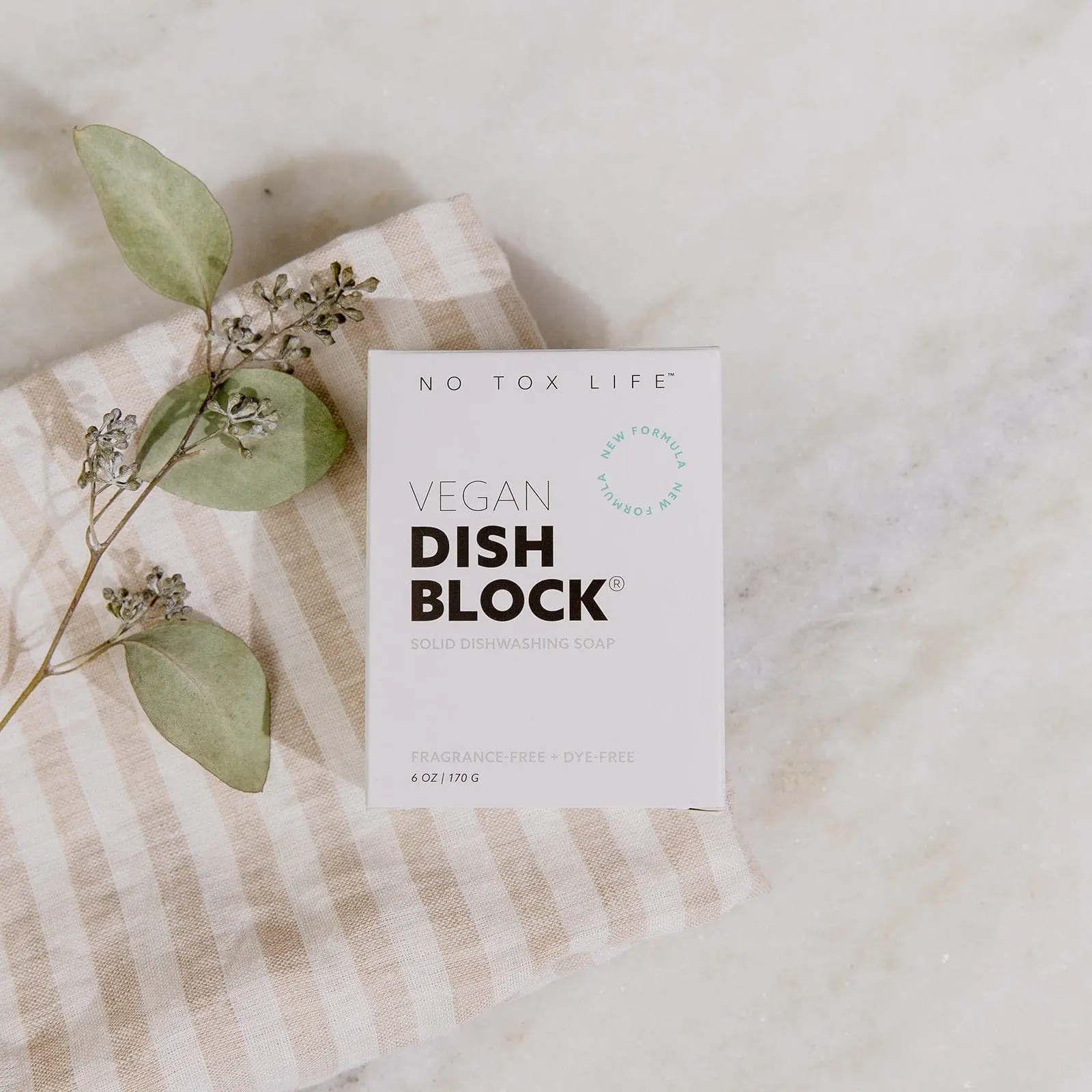 Non-Toxic Plastic-Free Dish Soap Block - 6 fl oz Coconut Dish Soap Bar, Vegan, Eco-Friendly, Toxic Chemical-Free Natural Cleaning Kitchen Cleaner, Sustainable
