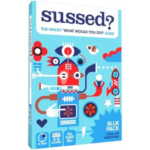 SUSSED The Wacky ‘What Would You Do?’ Social Card Game - Easter Basket Stuffer for Teens, Boys, Girls, Tweens - Fun for Kids Ages 10+ & Adults - Cool Blue Deck