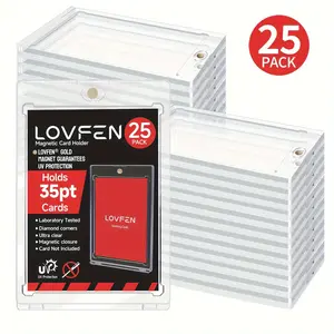 25 Count 35pt One Touch Magnentic Card Holders By LOVFEN