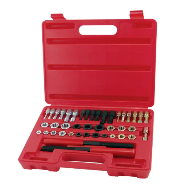 Thread Restorer Kit, Tap and Die Set, Steel Thread Chasers and Files, Internal and External Thread Repair Tool Set with Storage Case