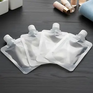 4/8pcs 30/50/100ML Travel Size Squeeze Pouch, Stand Up Pouch Empty, Refillable Bottles, Portable for Toiletry Lotion Containers