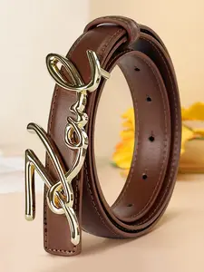 Women's Belt Letter Design Classic Fashion Multifunctional Denim Jeans Wear Perfect Gift for Women, Elegant Style All Seasons