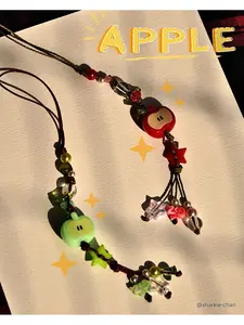 [NEW] Handmade Apple Phone Strap & Keychain | Charm Accessories, Cute Caracters Phonestrap