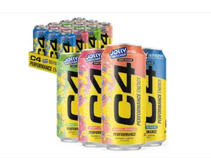Cellucor C4 Performance Energy Drink | JOLLY RANCHER Variety Pack | Zero Sugar Carbonated Preworkout Energy | 200mg Caffeine with Beta Alanine | 16 Fl Oz (12 Pack)