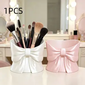 Butterfly Knot Storage Box, Desktop Decorative Organizer, Desktop Accessory, Ideal for Makeup Brushes, Pencils, Markers, Office Supplies, Elegant Design, Office Desk Accessories