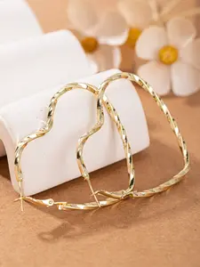 Vintage Heart-Shaped Fashion Earrings, Elegant Jewelry for Women, Perfect Gift and Daily Wear Accessory, All Seasons