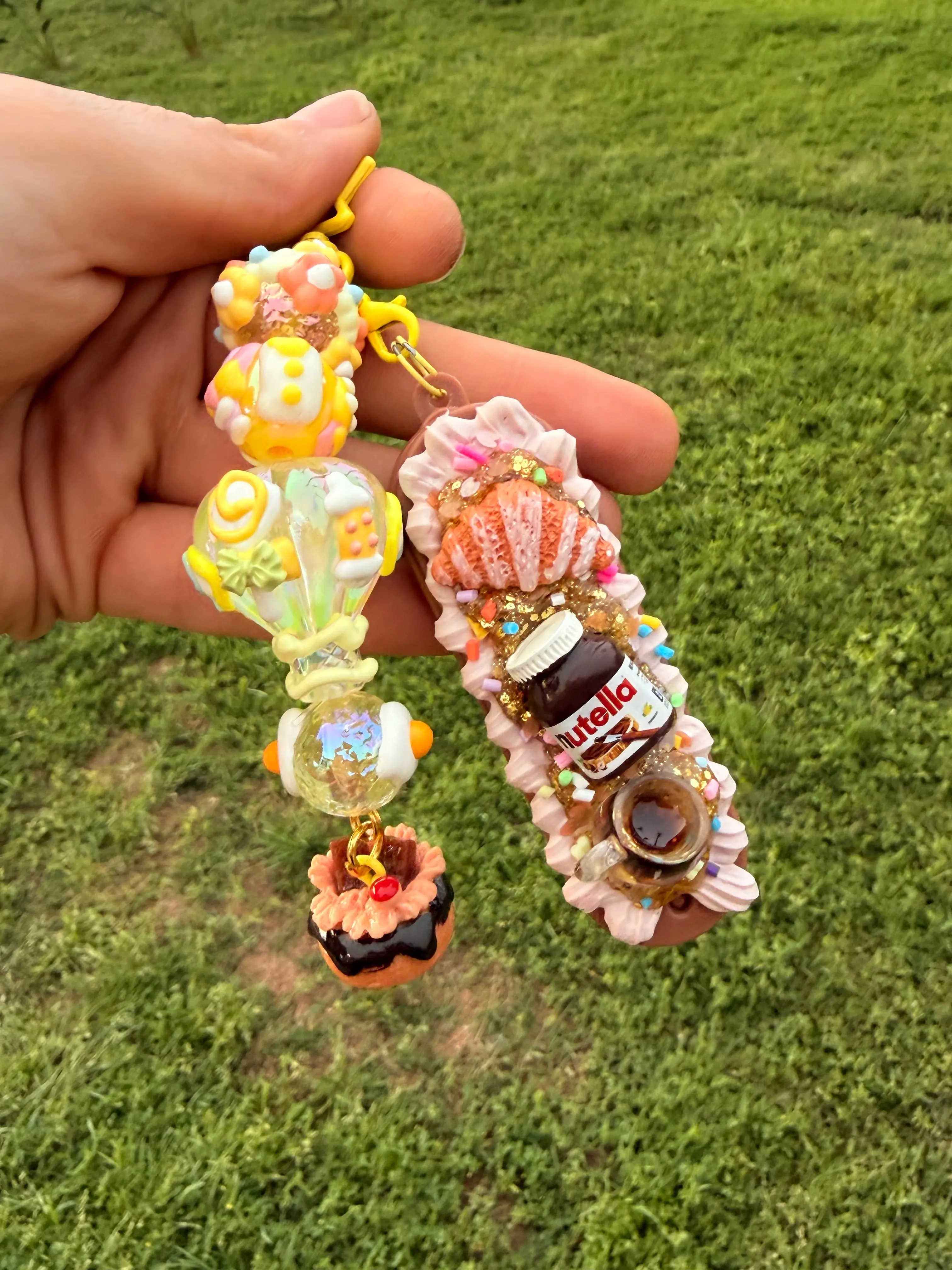 🍰💖 Decoden Comb Keychain – Sweets Edition 💖🍰