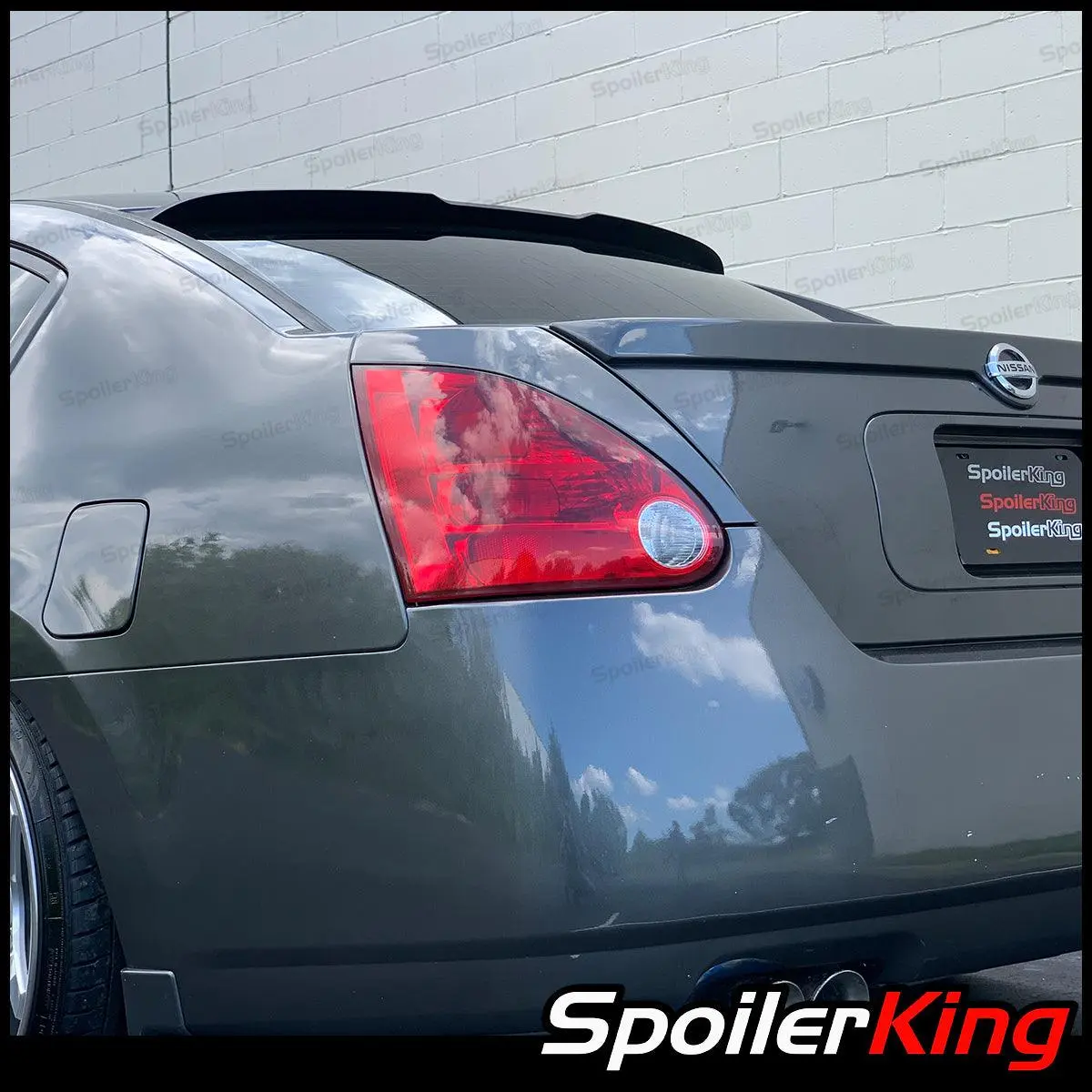 Nissan Maxima 2004-2008 Rear Window Roof Spoiler - XL 380RC, Polyurethane Construction, Self Adhesive Tape, Center Cut Design, Downforce Adder, Flush Fit, Top-Notch Customer Service, Large Size