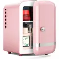 Antarctic Star 4L Compact Mini Fridge - Thermoelectric Quiet No-Compressor Portable Personal Refrigerator with AC/DC Dual (Car or Home) Power, Cool/Warm Modes, for College Dorms, Road Trips, Cosmetics Storage