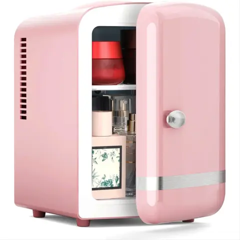 Antarctic Star 4L Compact Mini Fridge - Thermoelectric Quiet No-Compressor Portable Personal Refrigerator with AC/DC Dual (Car or Home) Power, Cool/Warm Modes, for College Dorms, Road Trips, Cosmetics Storage