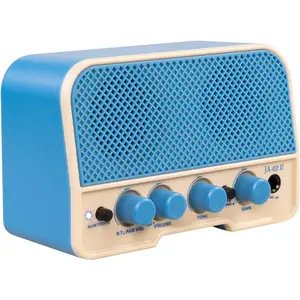 Combo Guitar Amplifier  5W Recharging Small Mini Practice Headphone Guitar Amp with Clean & Overdrive Channels (JA-02 II Blue)