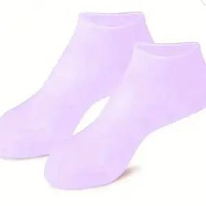 [1pair Silicone Socks] 1 Pair Silicone Socks for Dry Cracked Feet | Women's Foot Socks for Moisturizing, Hydrating, Hydration, Moisturizer, Cracked Heel, Intensive Moisture Foot Care, Moisturizing Foot Mask