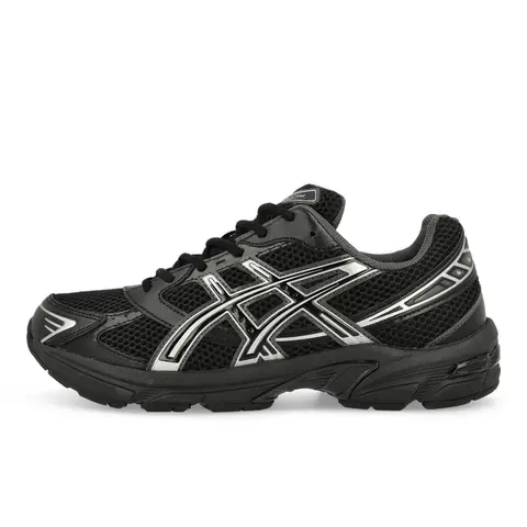 ASICS Men's Gel-1130 Retro Look Casual Sports Sneakers - Low Top, Lace-Up, Cushioning Mesh Athletic Shoes, Round Toe, Rubber Sole, Lifestyle Footwear for Casual Walking, Training, All Seasons, Black/Pure Silver