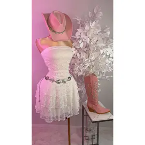 Angelica Lace Dress - White - Plus Size