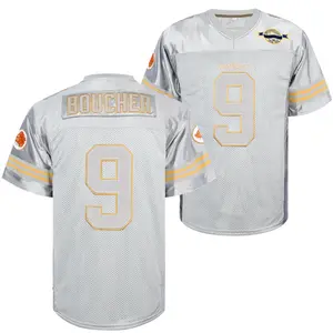 Men's #9 Waterboy Football Jersey - Breathable Mesh with Number 9 Embroidery, Loose Fit Contrast Design, Ideal for Training, Games, And Casual Wear Christmas gifts