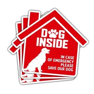 Dog Inside Fire Emergency Sticker – Save Our Dog Decal, Waterproof Pet Safety Sticker for Home, Door, Car Window 15D