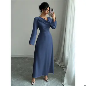 Dress Sleeve Elegant a é Raffin tiktok Long Waist Ruched