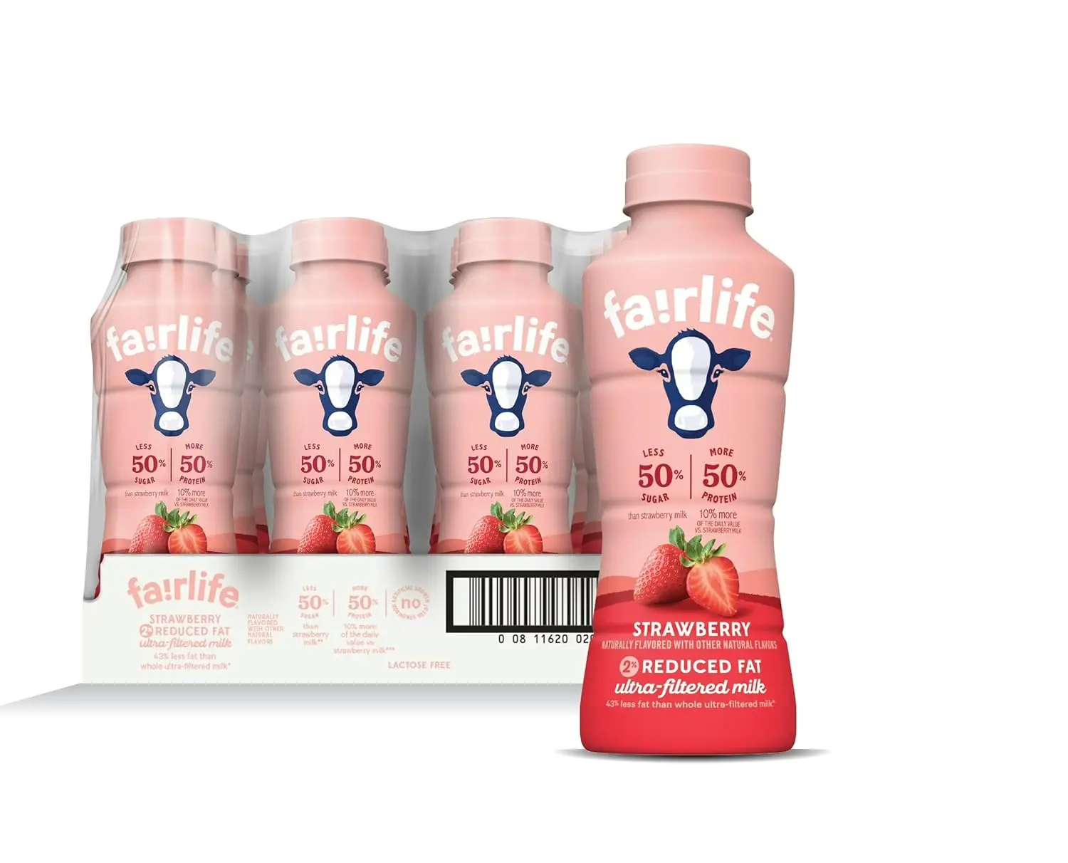 fairlife YUP! Low Fat, Ultra-Filtered Milk, Very Strawberry Flavor, All Natural Flavors (Packaging May Vary), 14 Fl Oz (Pac-k of 12)