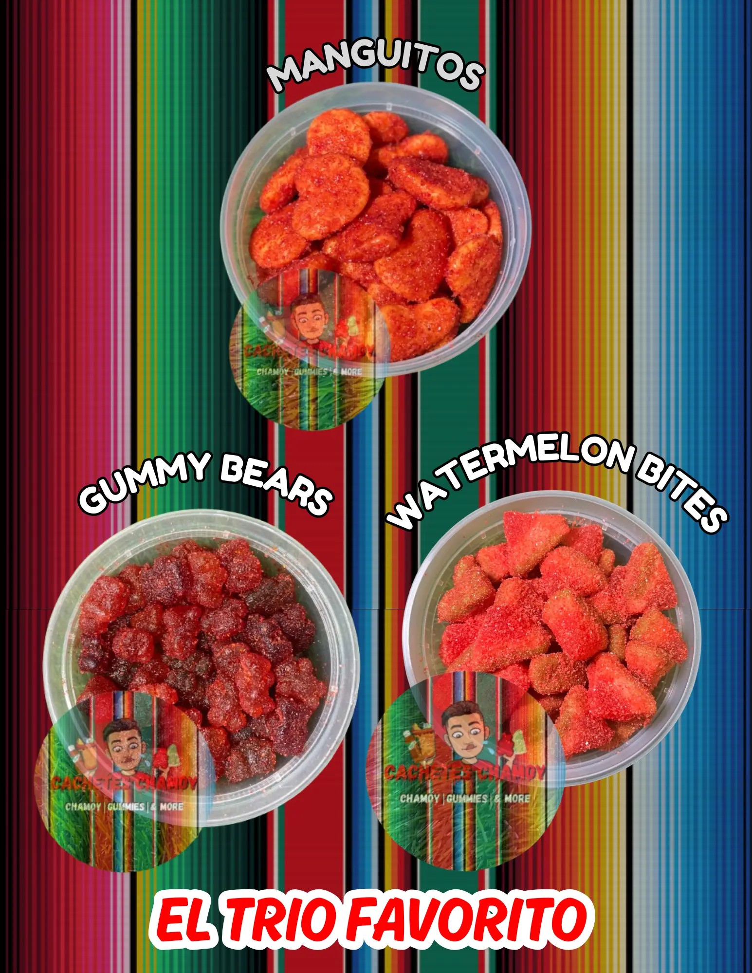 El Trioo Favorito Cachetes Chamoy