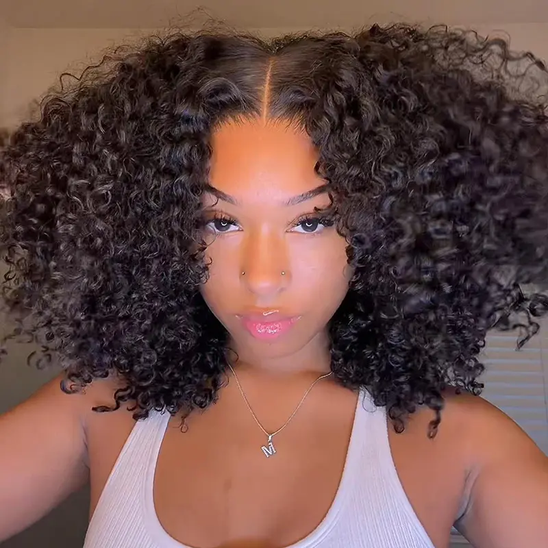 [Spring Essential] Wiggins Hair Short Curly Wigs 7x4 Pre Cut Ready To Go Glueless Wigs Ready To Wear Human Hair Beginners Friendly 13x4 Lace Frontal Wigs #SpringStatements #WeeklyDeals 1