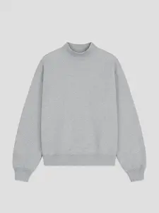 Mock Neck Sweatshirt in Heather Gray - Core