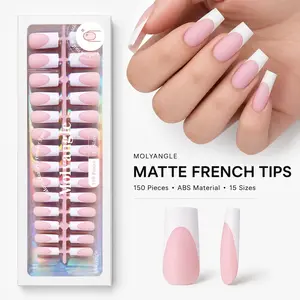 Molyangle -On , 5 in 1 Box, Reusable Long-Lasting Classic for Wedding, Office & Travel, Manicure for Summer Use cool gift bridal shower duck Short Square Red Glitter pen point graffiti synthetic glue glossy oval s leopa whit sizes- type fabr jelly nai gel