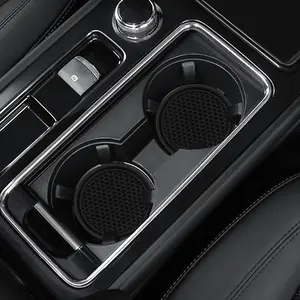 4 Pack Car Coasters, 2.75inch Leopard Print Cup Holder Coasters for Car, Neoprene Cup Pad Mat Coaster for Cup Holders for Women