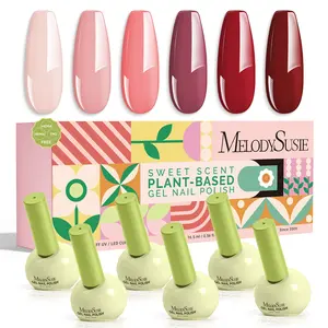 MelodySusie Plant-Based HEMA-Free & HPMA-Free & TPO-Free Gel Nail Polish Set - 16.5ml, Unique Tilt-and-Stand Bottle for Easy Gel Access, Best Gift Choice