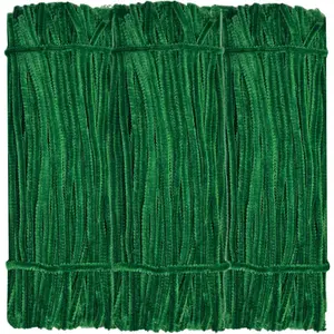 300 Dark Green Pipe Cleaners Chenille Stems for DIY Art Decorations Creative Craft (6 mm x 12 in)