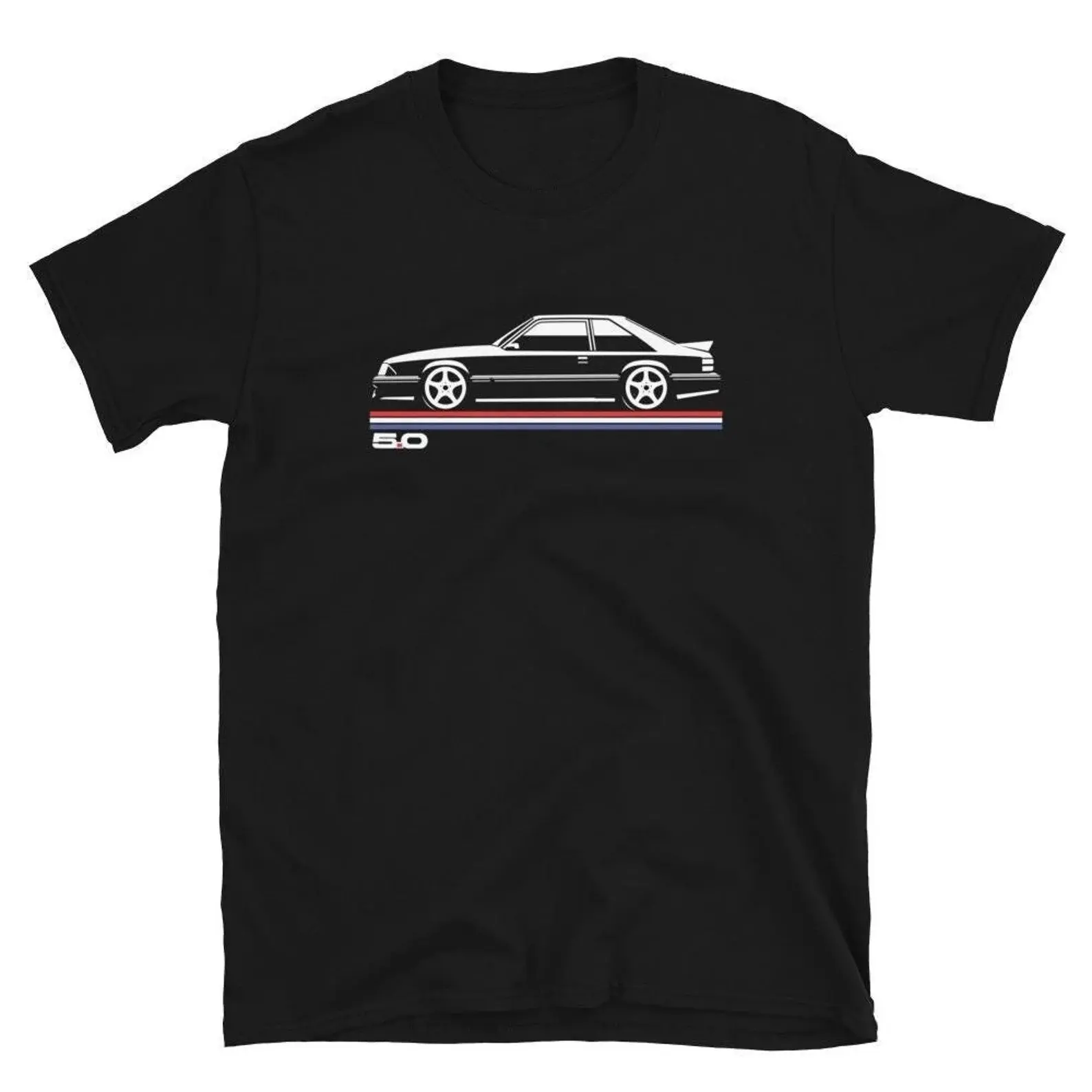 Ford Mustang Foxbody 5.0 Stripe Graphic T-Shirt Sweatshirt Hoodie, Car Enthusiast Gift
