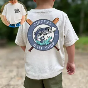 Youth and Adult Dingers bait shop youth t-shirt , Boys baseball gifts, baseball t-shirts, custom sports clothing, baseball team gifts, youth fishing shirt