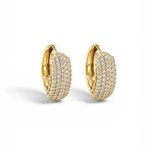 Huggie Earrings # 9  gold plated