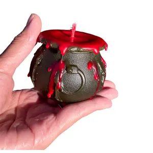 Pure beeswax witches brew candle - Halloween candle - magic cauldron candle - witch craft