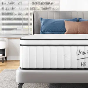 Soges Hybrid Mattress in a Box - 10/12 Inch, Twin/Full/Queen/King Size, Medium Firm Pressure Relief with Edge Support & Motion Isolation - Fiberglass-Free Memory Foam, H5A, For Christmas Gifts